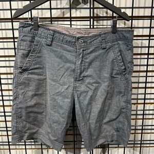 Prana Gray Flat Front Shorts Lightweight Casual Wear